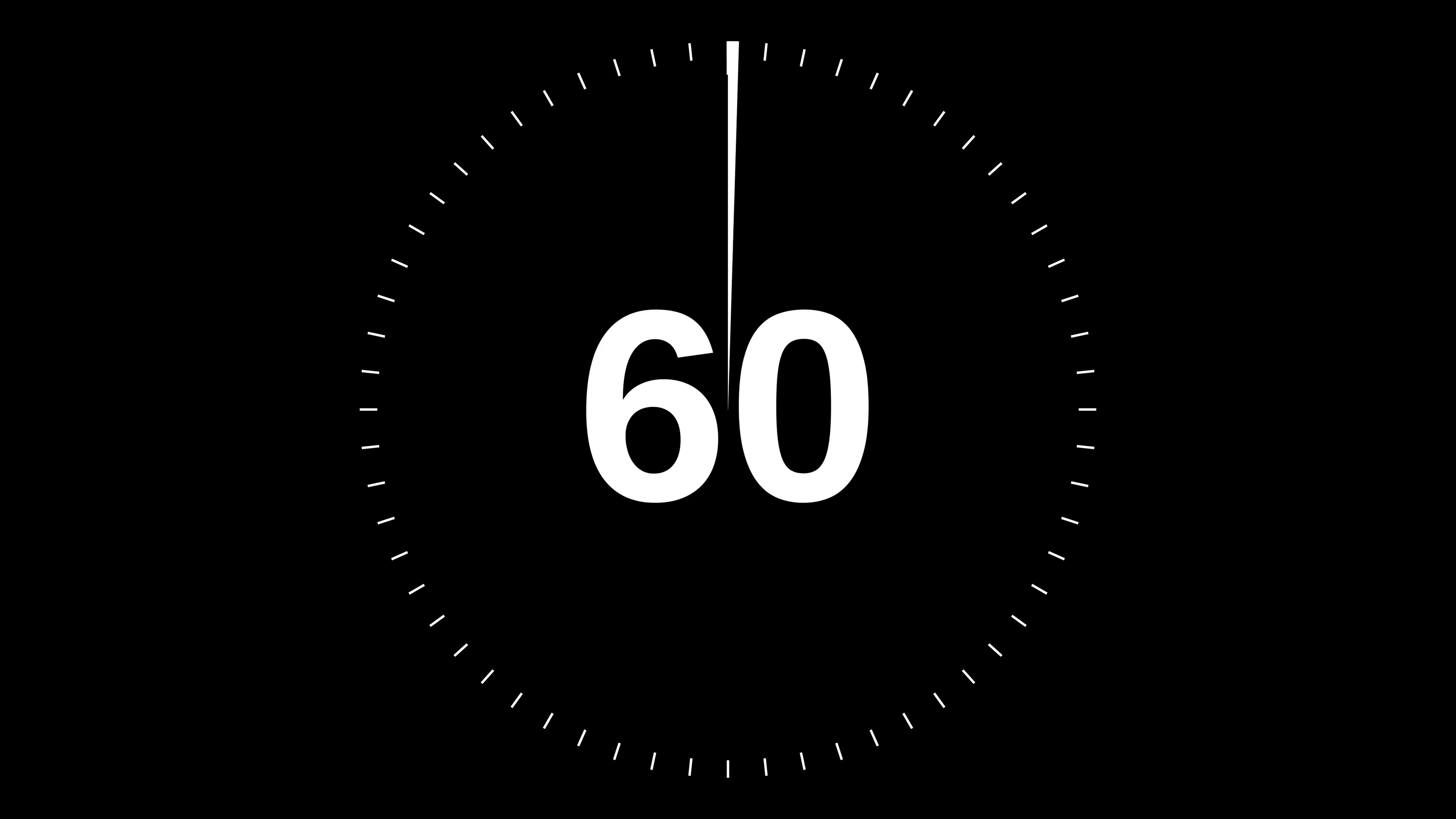 60 second timer countdown